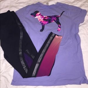 Rare PINK tropical dog tee